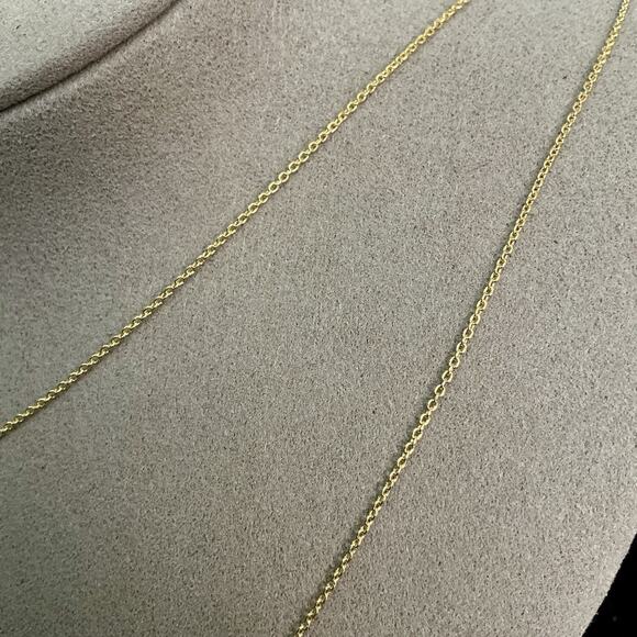 SOLID 10K Gold Cable Link Chain 1MM Necklace 24in BSI ~ NEW *LAST ONE* - Picture 2 of 10